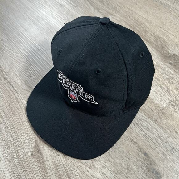 Vintage Logo Athletic NFL Football Hat Snapback Feel the Power Black Cap - Picture 8 of 8